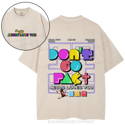 Jesus Loves  You Game Christian Washed T-Shirt