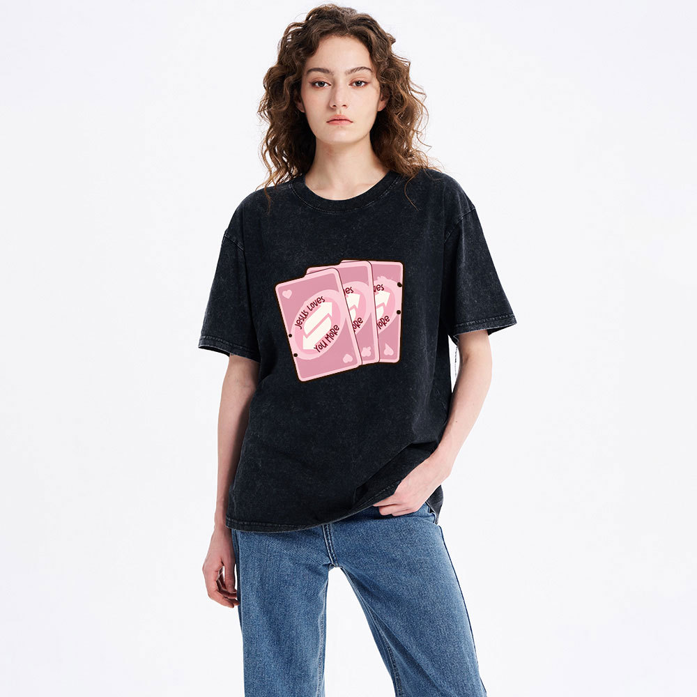 Jesus Loves You More Christian Washed T-Shirt