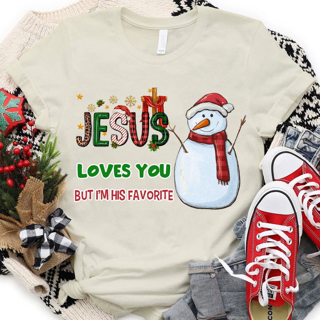 Jesus Loves You Snowman Chraistian T-Shirt