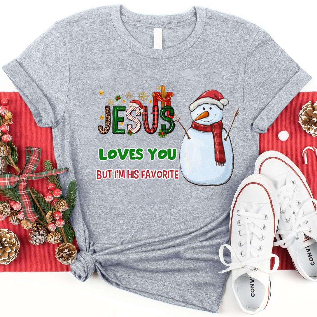 Jesus Loves You Snowman Chraistian T-Shirt