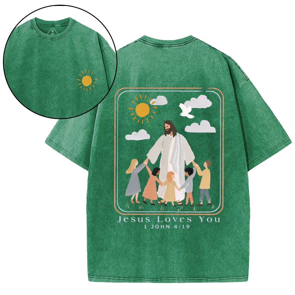 New-Sample Christian Washed T-Shirt双面原件31.95 Sale - GuidingCross