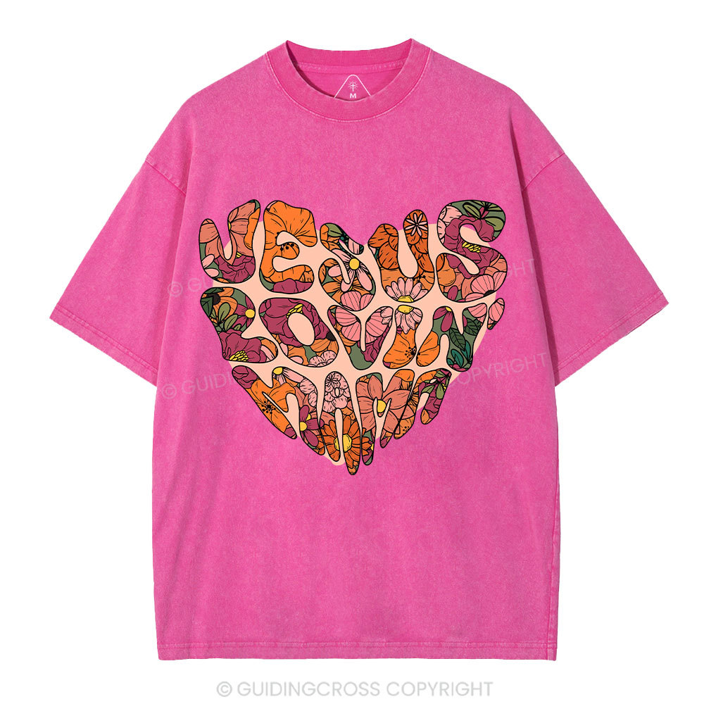 Jesus Lovin' Mama Christian Washed T-Shirt