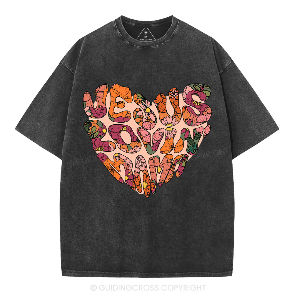 Jesus Lovin' Mama Christian Washed T-Shirt
