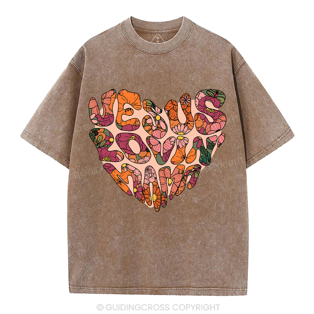 Jesus Lovin' Mama Christian Washed T-Shirt