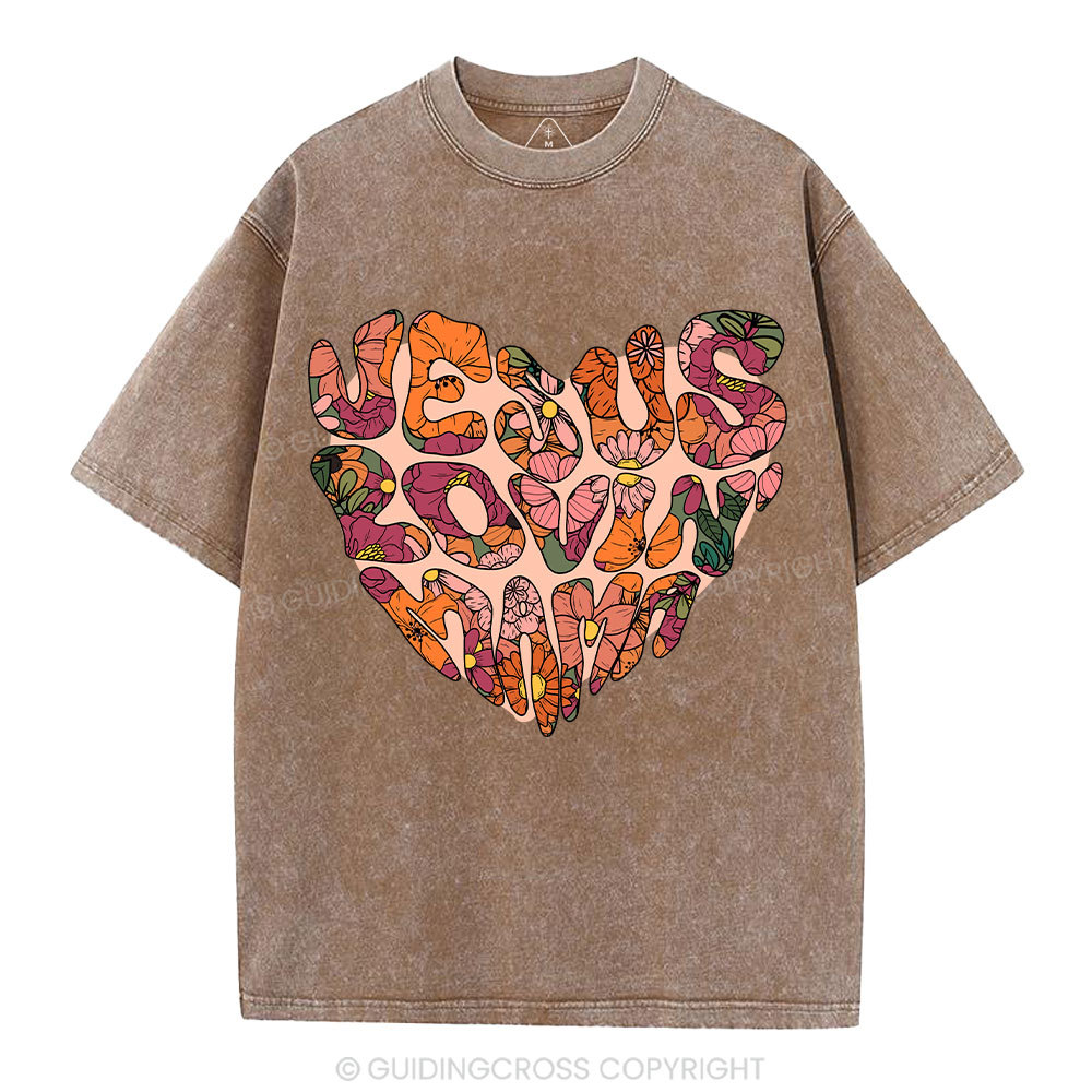 Jesus Lovin' Mama Christian Washed T-Shirt