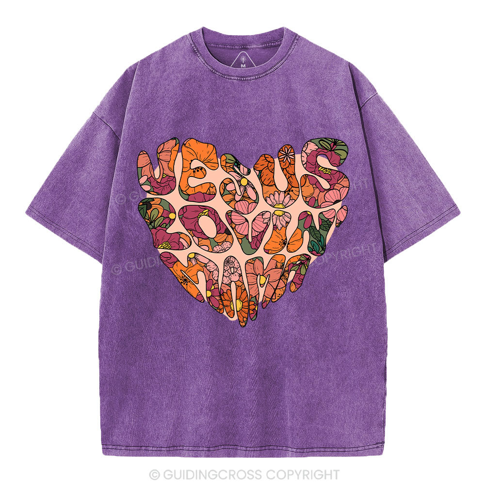 Jesus Lovin' Mama Christian Washed T-Shirt
