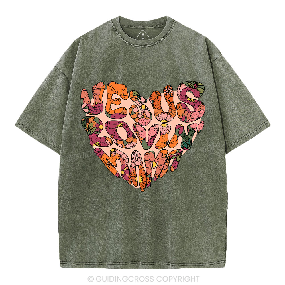 Jesus Lovin' Mama Christian Washed T-Shirt