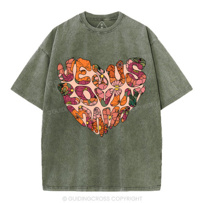 Jesus Lovin' Mama Christian Washed T-Shirt
