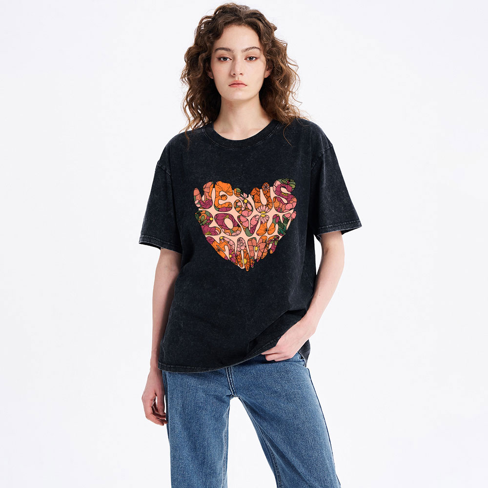 Jesus Lovin' Mama Christian Washed T-Shirt