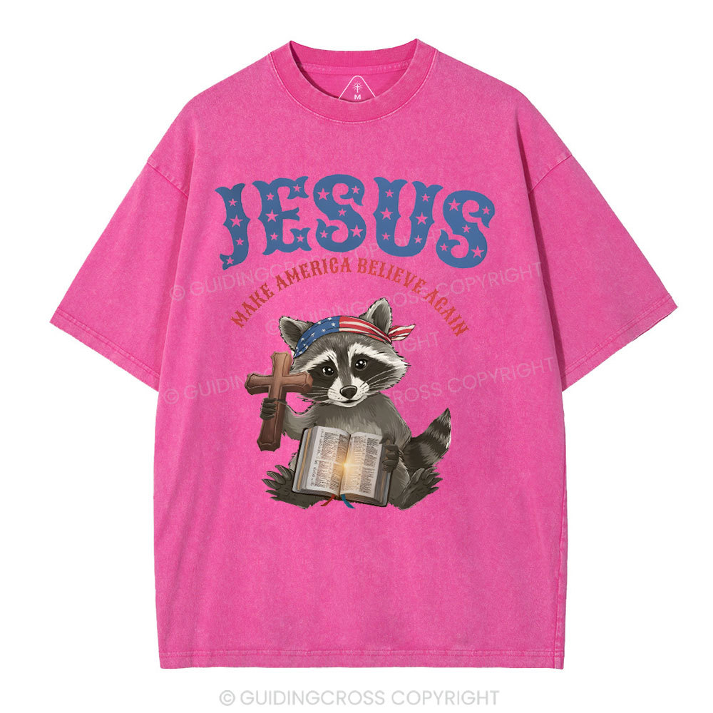 Jesus Make America Again Christian Washed T-Shirt