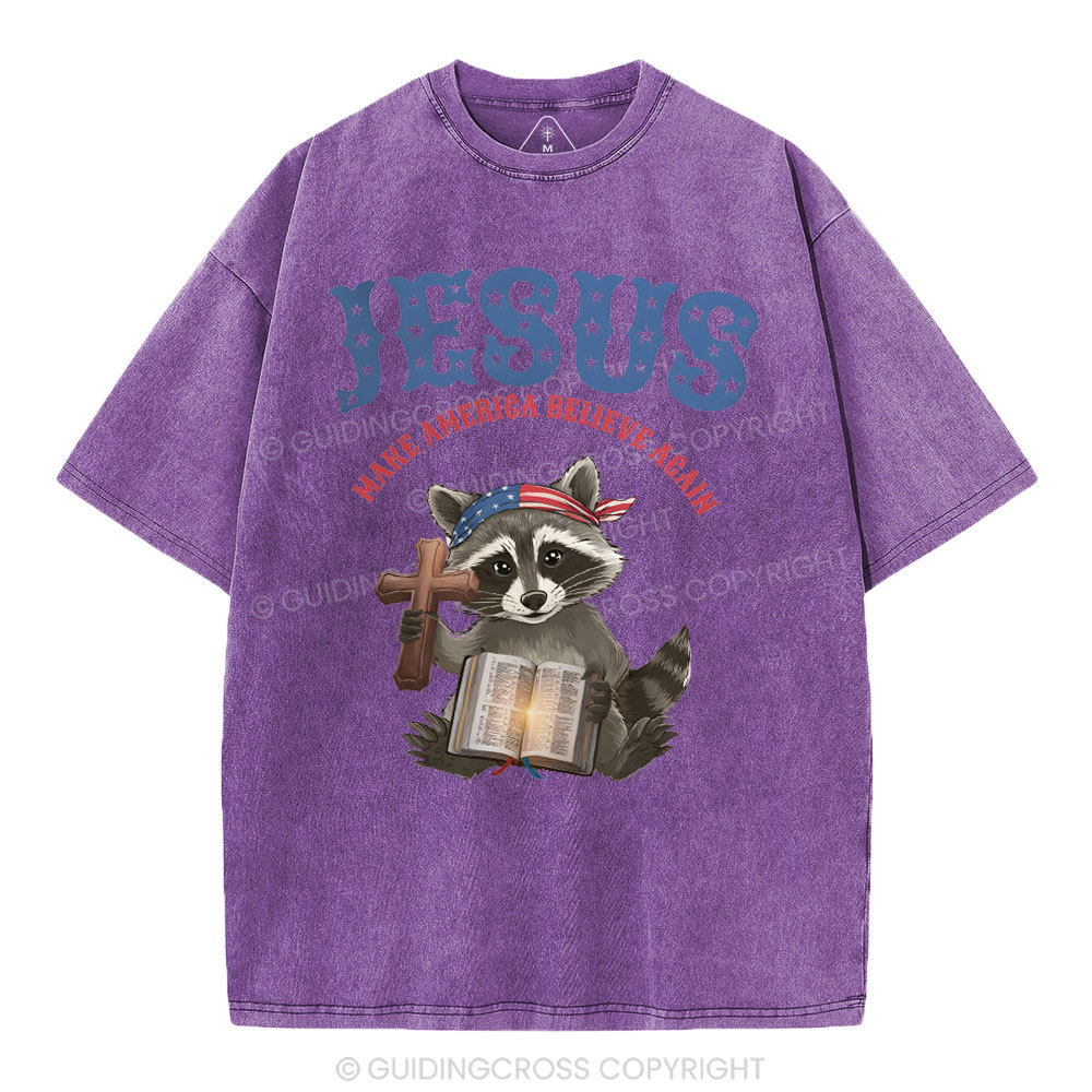 Jesus Make America Again Christian Washed T-Shirt
