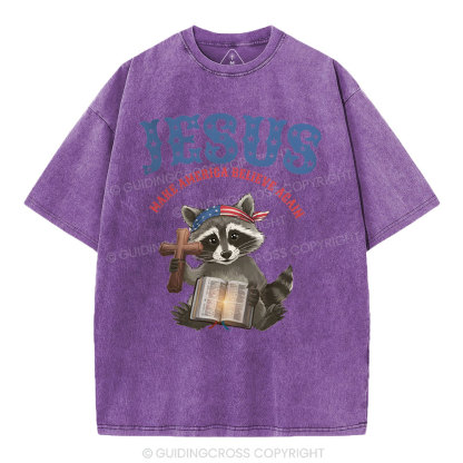 Jesus Make America Again Christian Washed T-Shirt
