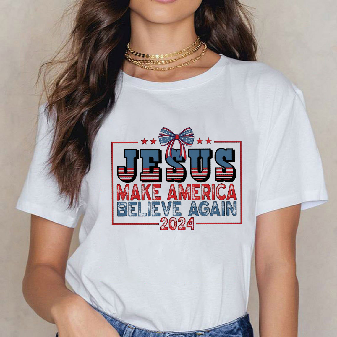 Jesus Make Believe Again Christian T-Shirt