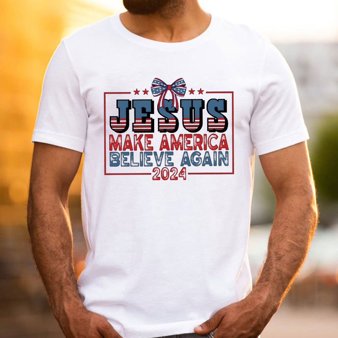 Jesus Make Believe Again Christian T-Shirt