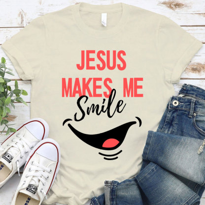 Jesus Make Me Smile Christian T-Shirt