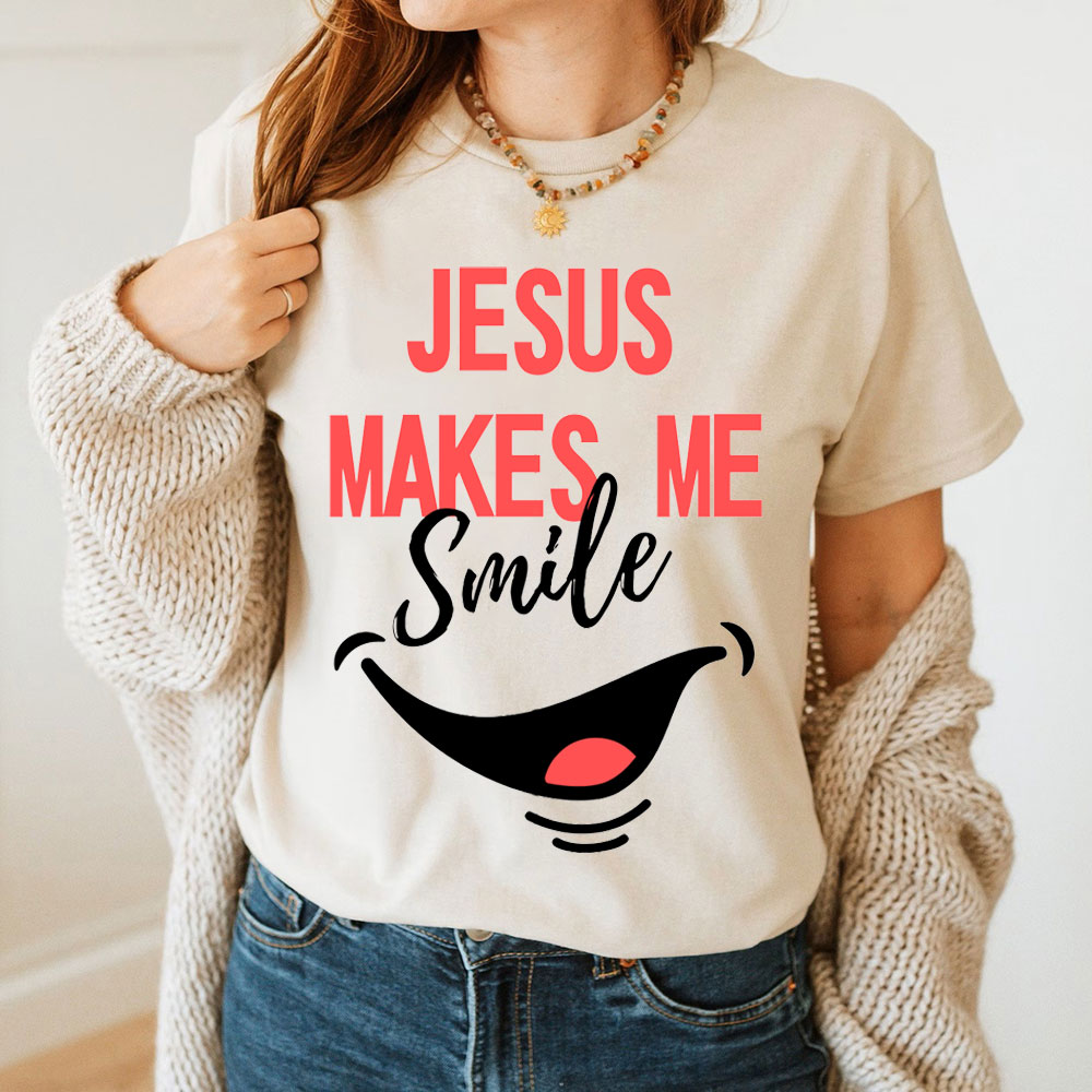 Jesus Make Me Smile Christian T-Shirt