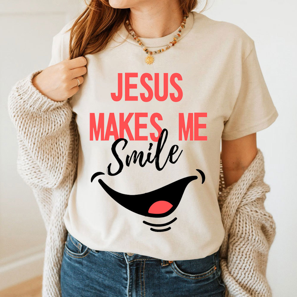 Jesus Make Me Smile Christian T-Shirt