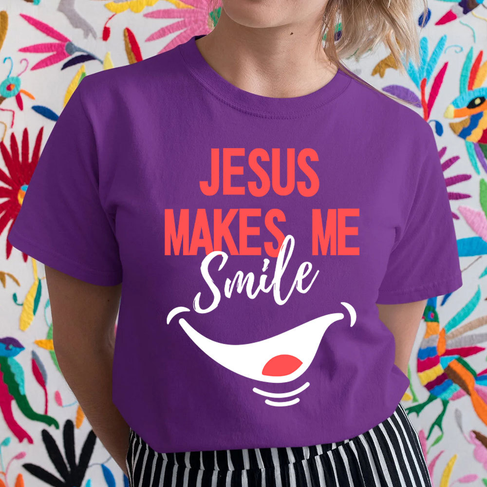 Jesus Make Me Smile Christian T-Shirt