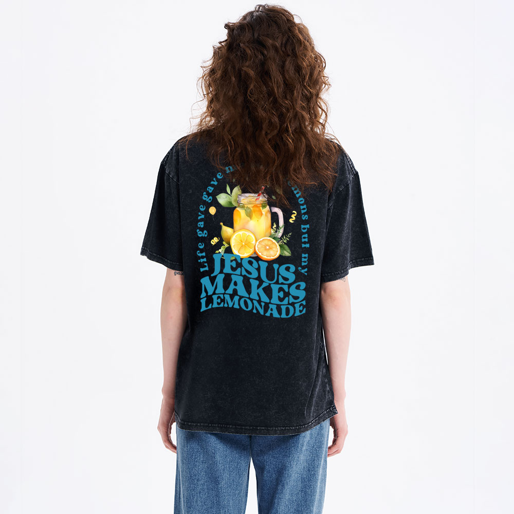 Jesus Makes Lemonade Christian Washed T-Shirt