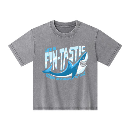 Jesus Makes Me Glad Christian Washed Kid T-Shirt