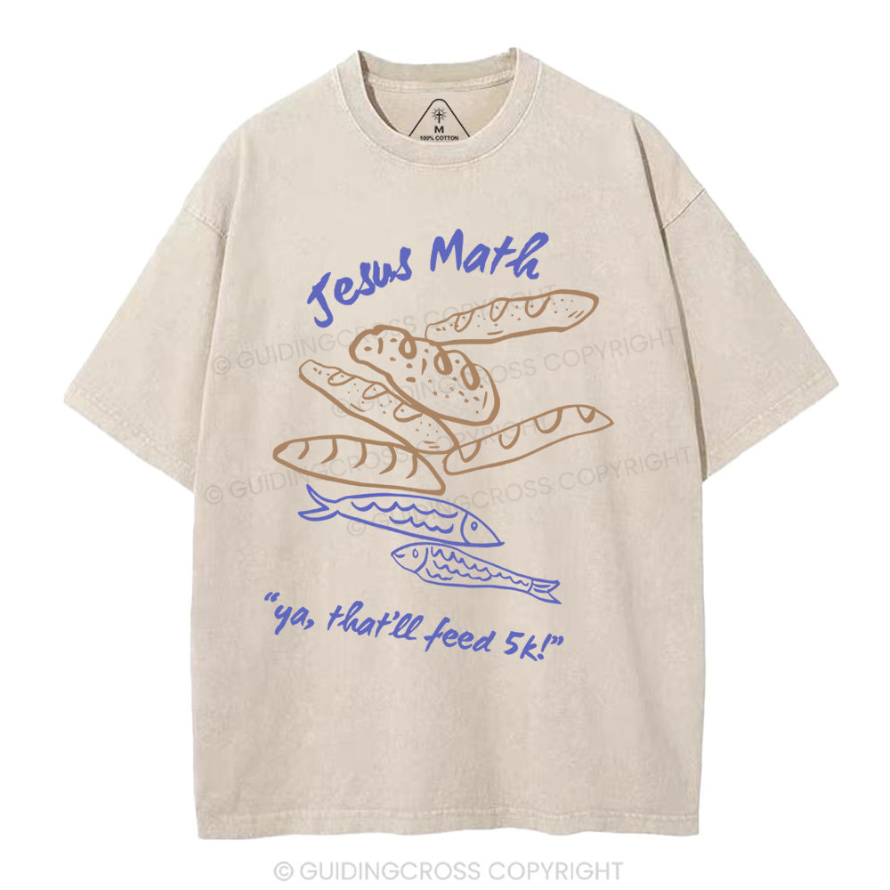 Jesus Math Christian Washed T-Shirt