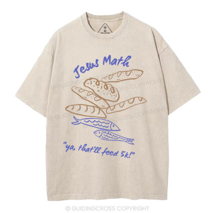Jesus Math Christian Washed T-Shirt