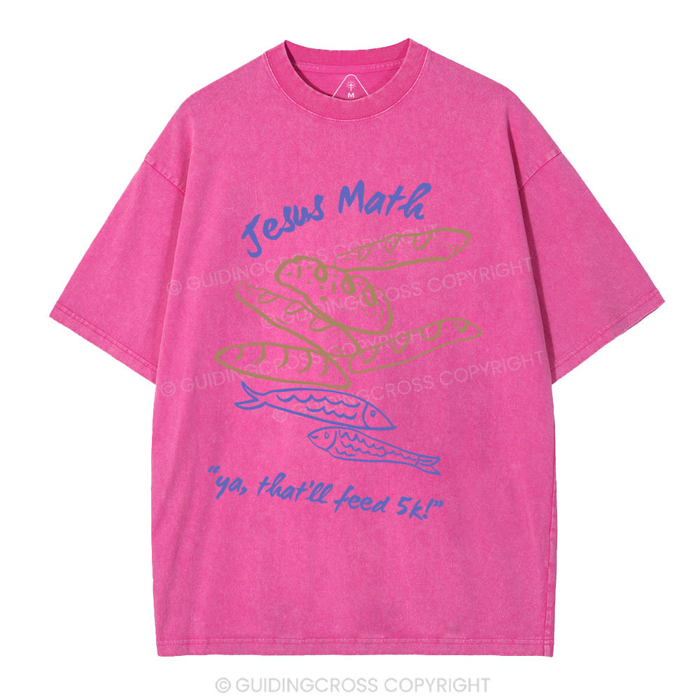 Jesus Math Christian Washed T-Shirt