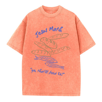Jesus Math Christian Washed T-Shirt