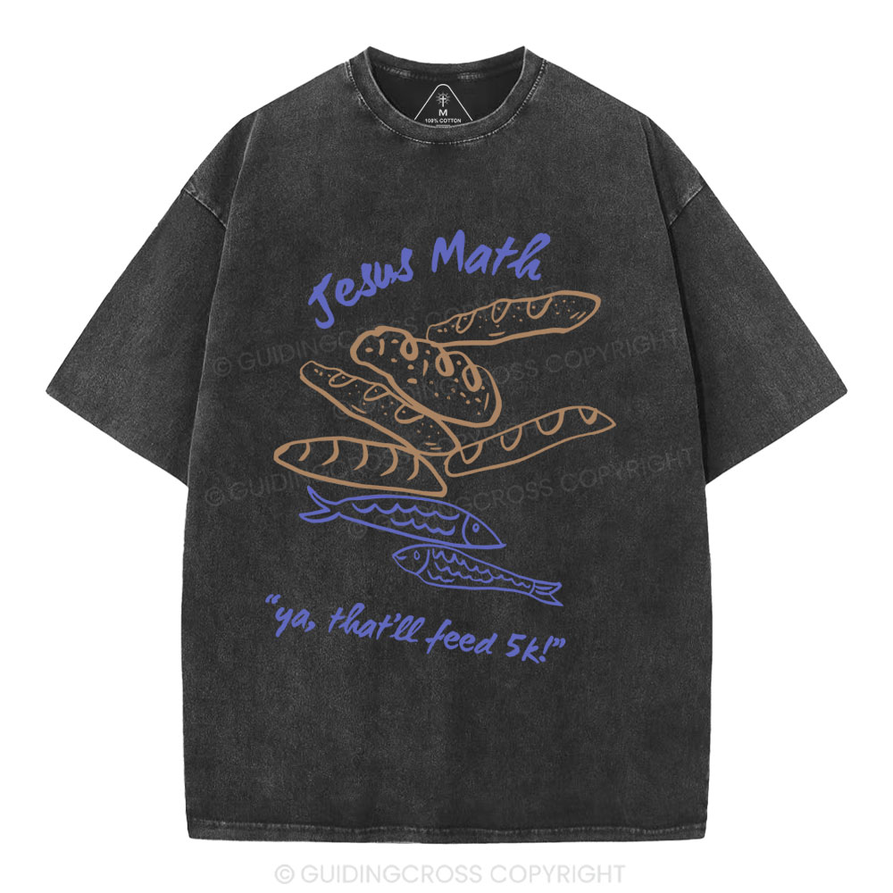 Jesus Math Christian Washed T-Shirt