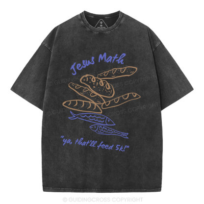 Jesus Math Christian Washed T-Shirt