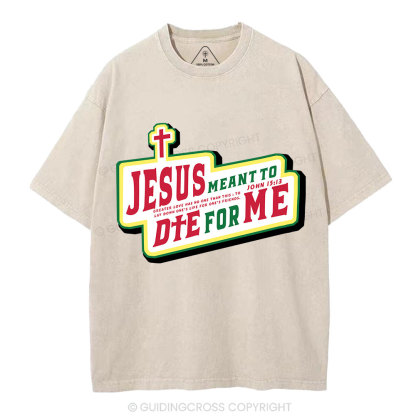 Jesus Meant To Die For Me Christian Washed T-Shirt