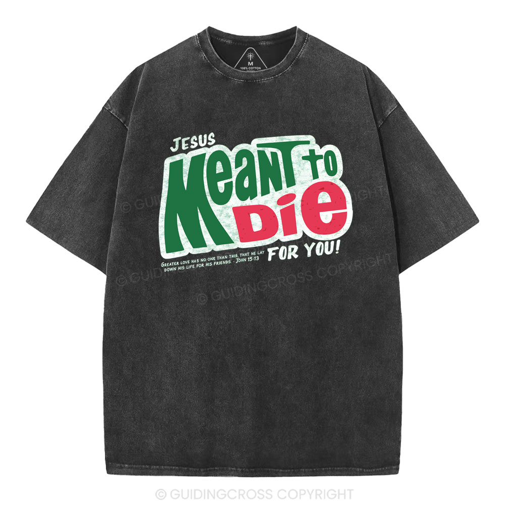 Jesus Meant To Die For You Christian Washed T-Shirt