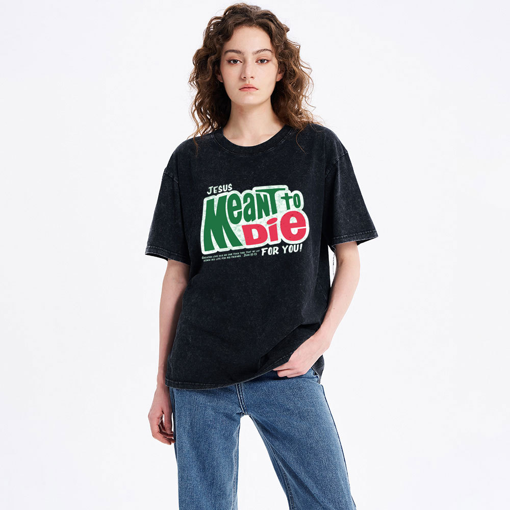 Jesus Meant To Die For You Christian Washed T-Shirt