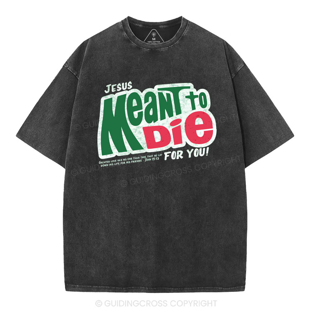 Jesus Meant To Die For You Christian Washed T-Shirt
