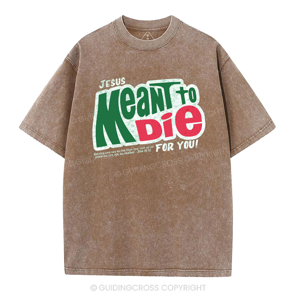 Jesus Meant To Die For You Christian Washed T-Shirt