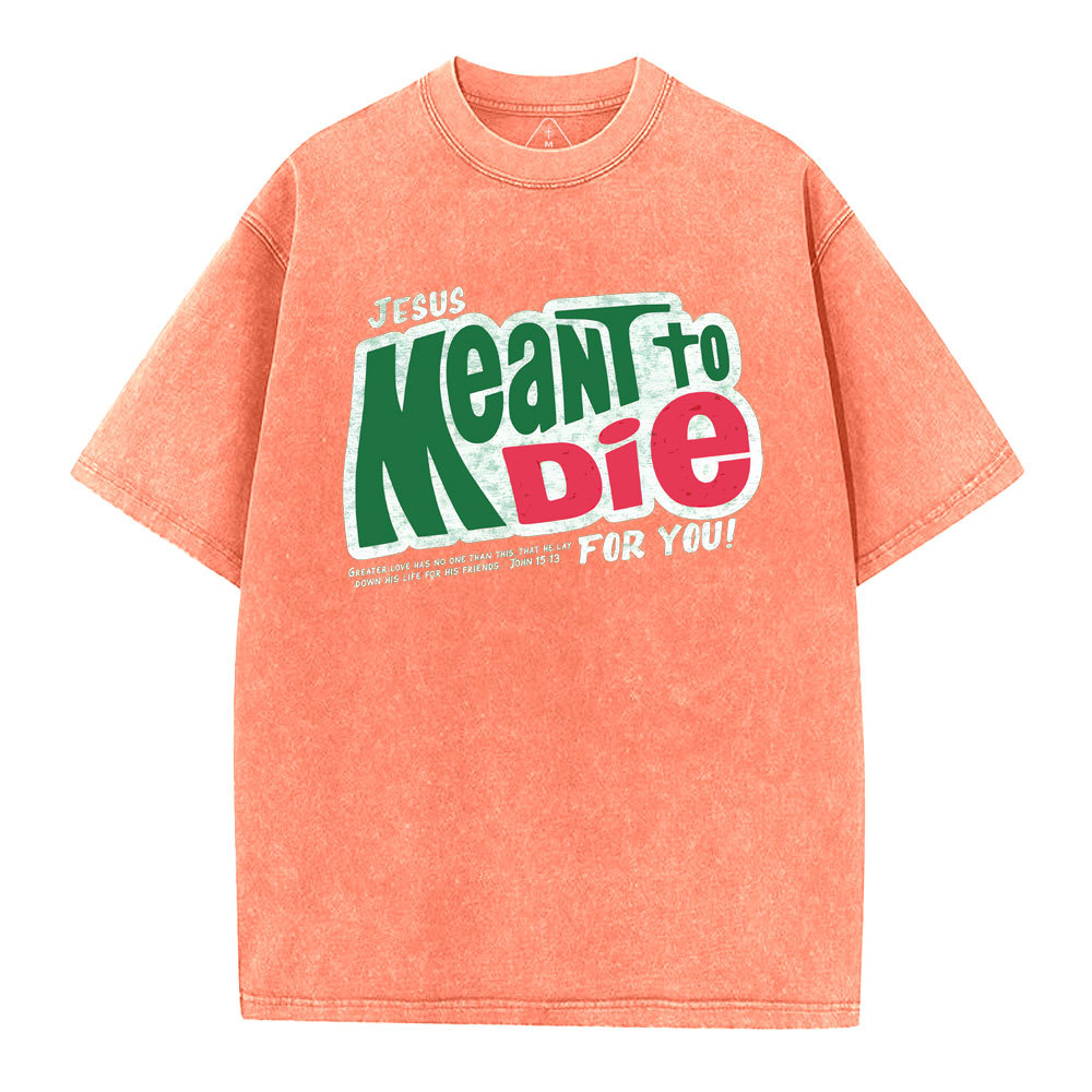 Jesus Meant To Die For You Christian Washed T-Shirt