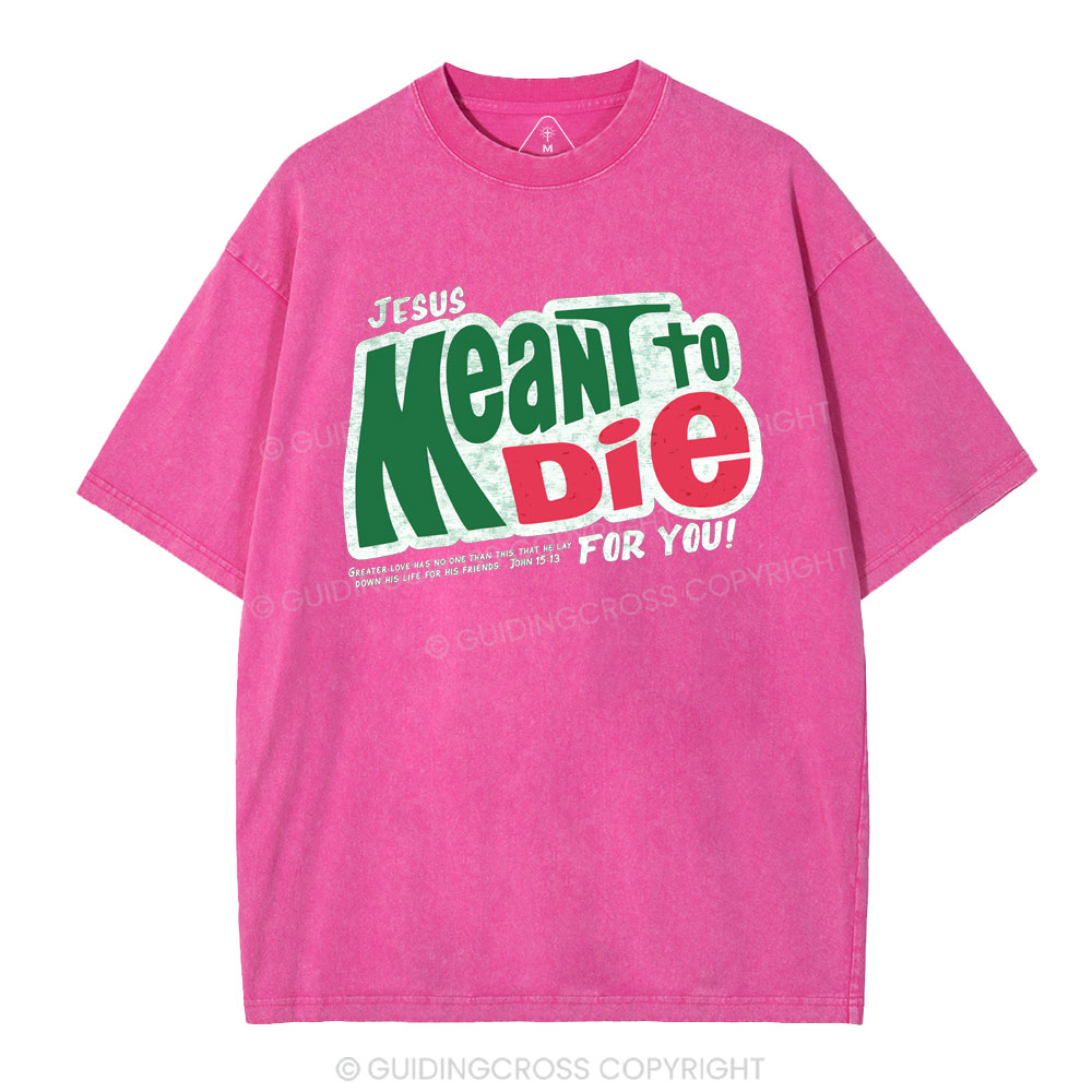 Jesus Meant To Die For You Christian Washed T-Shirt