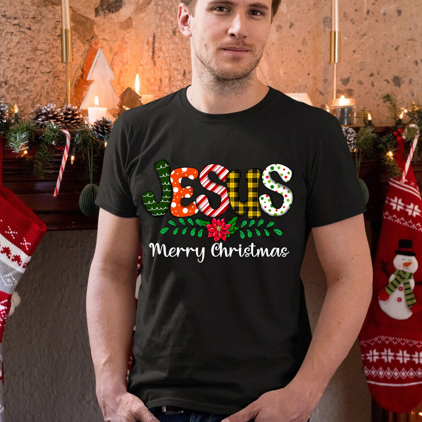 Jesus Merry Christmas Christian T-Shirt