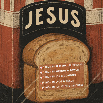 Jesus My Daily Bread Christian Washed T-Shirt