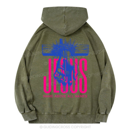 Jesus Name Above All Names Christian Washed Hoodie