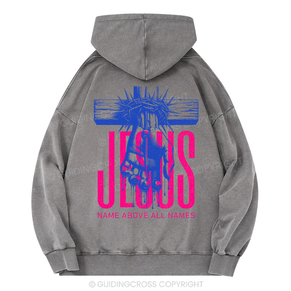 Jesus Name Above All Names Christian Washed Hoodie