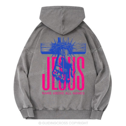 Jesus Name Above All Names Christian Washed Hoodie