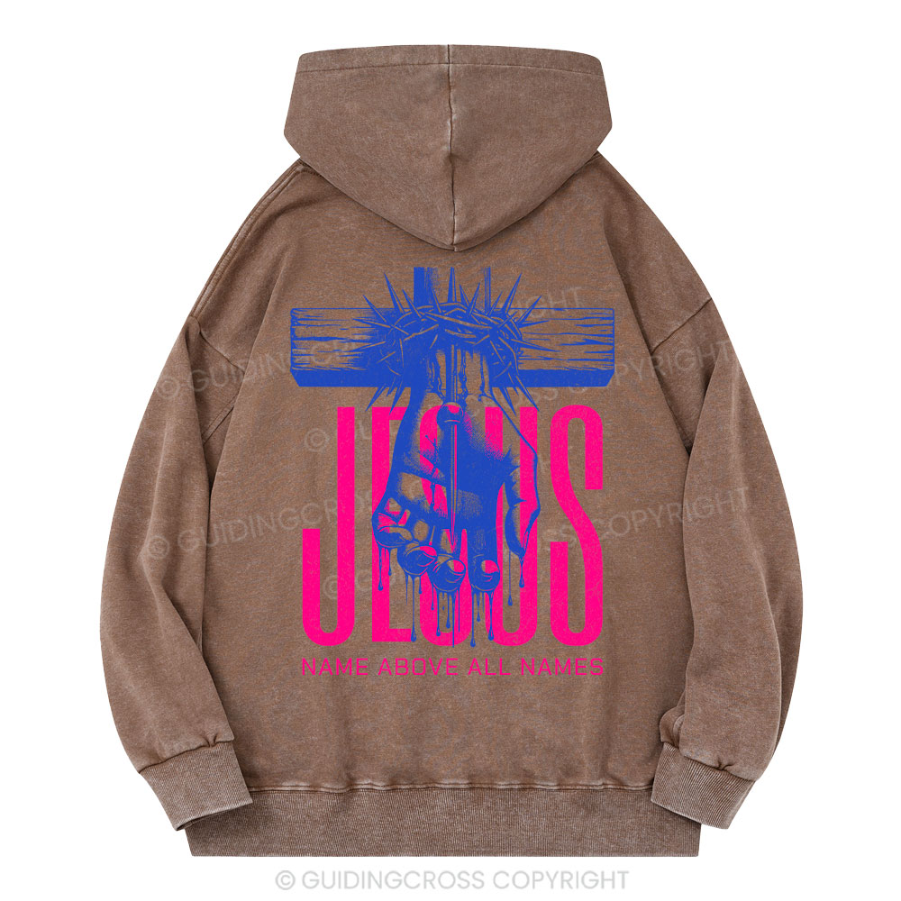 Jesus Name Above All Names Christian Washed Hoodie