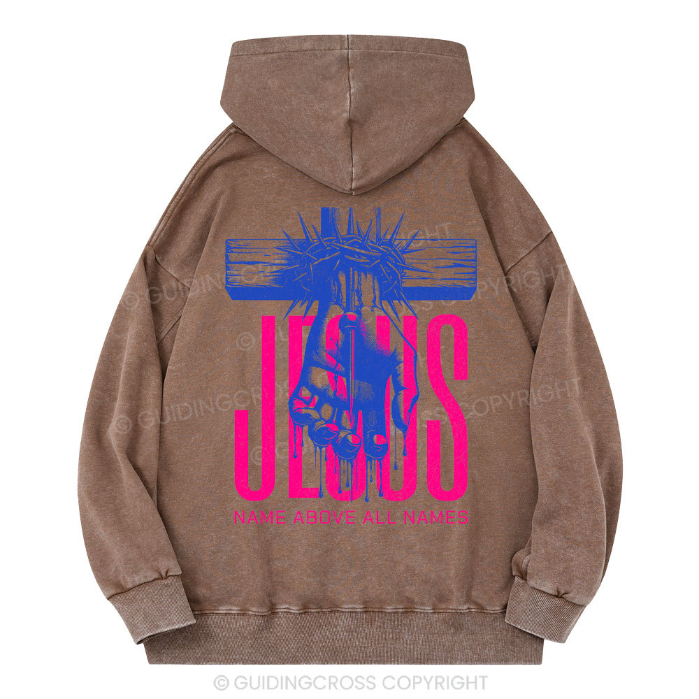 Jesus Name Above All Names Christian Washed Hoodie