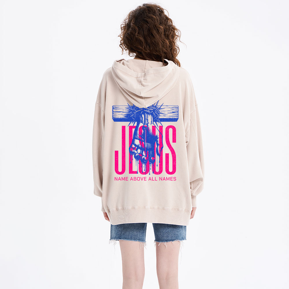 Jesus Name Above All Names Christian Washed Hoodie