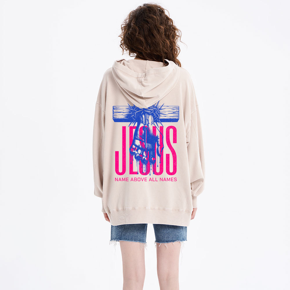 Jesus Name Above All Names Christian Washed Hoodie