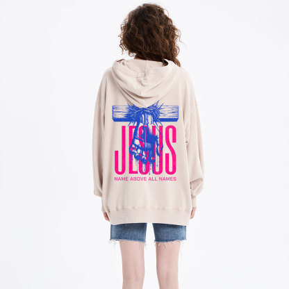 Jesus Name Above All Names Christian Washed Hoodie