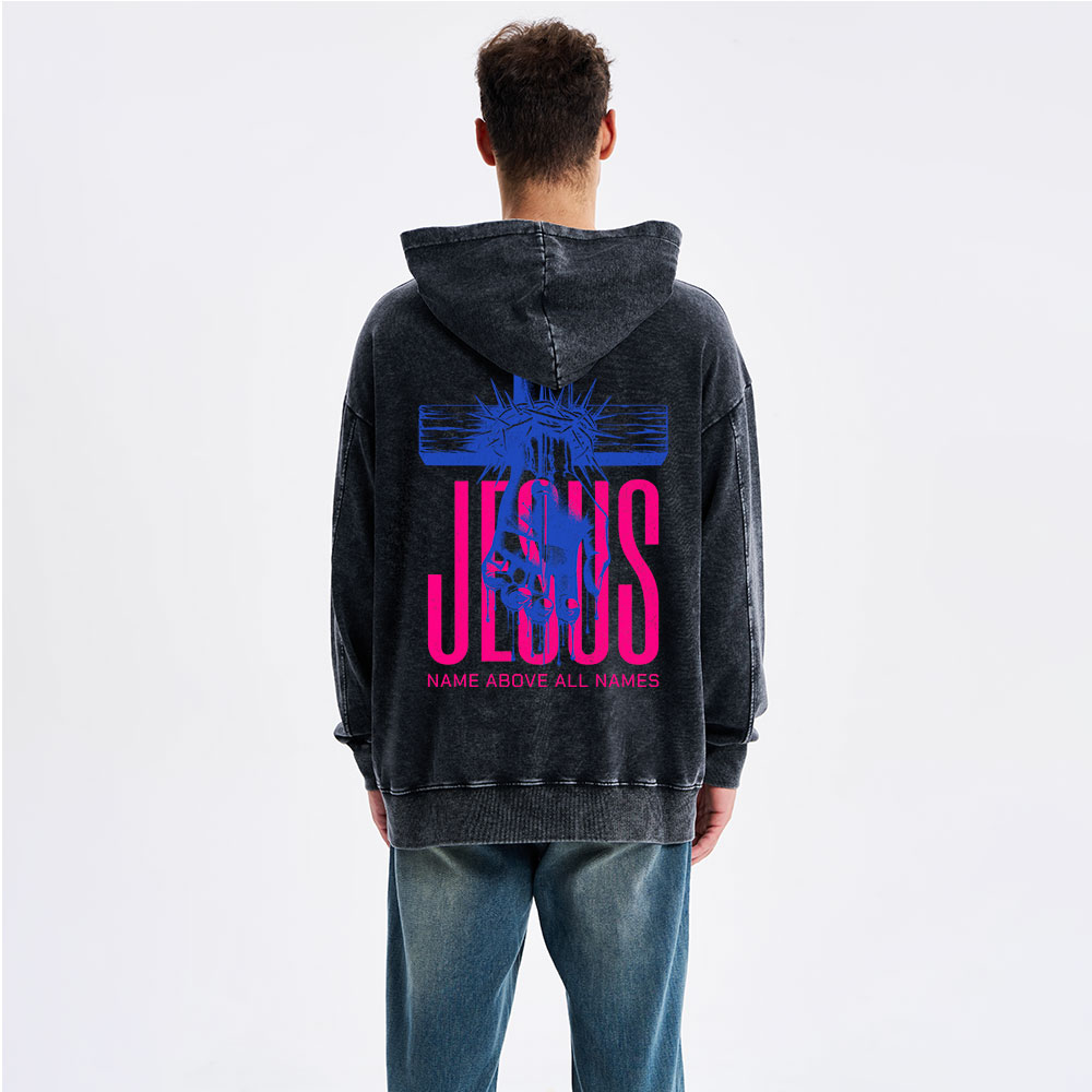 Jesus Name Above All Names Christian Washed Hoodie