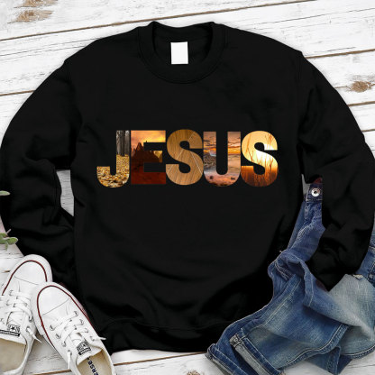 Jesus Natural Scenery Christian Sweatshirt