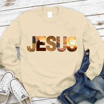 Jesus Natural Scenery Christian Sweatshirt